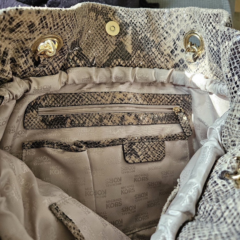 Michael Kors Python Snakeskin Tote Bag - Picture 7 of 15